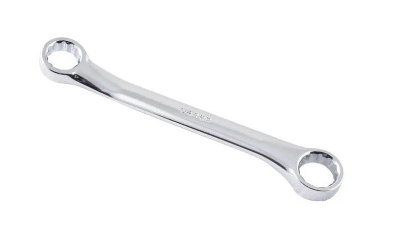 Box End Wrench: Chrome, 22mm_24 mm Head Size, 13 3/4 in